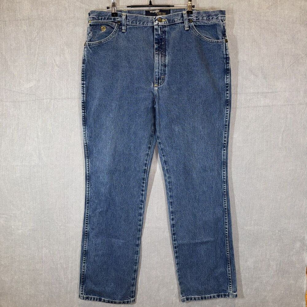 Wrangler George Strait Jeans Mens 38x32 Cowboy Cut Slim Fit Blue Denim 936GSHD